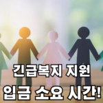 긴급복지 지원금 입금시간