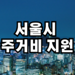 서울시 주거비 지원