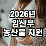2026년 임산부 농산물 지원