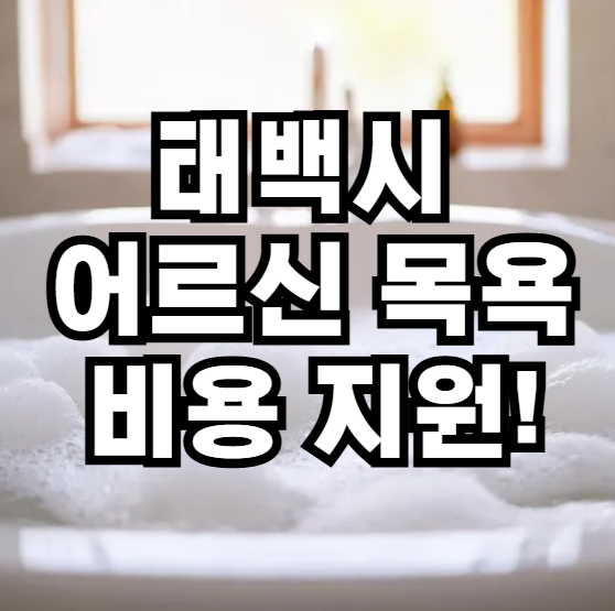 태백시 어르신 목욕비용 지원