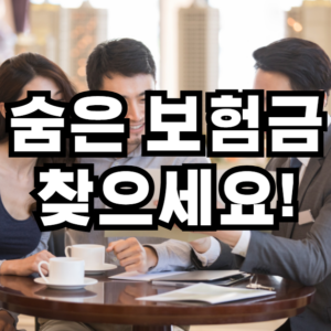 숨은 보험금 찾는 방법