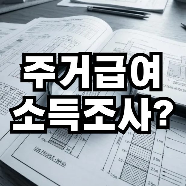 주겁급여 신청후 소득조사