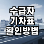 수급자 기차표 할인 방법