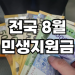 전국 8월 민생지원금 현황